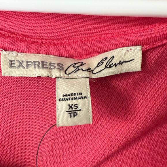 Express sz XS hot pink‎ tank top NWT - Picture 4 of 9